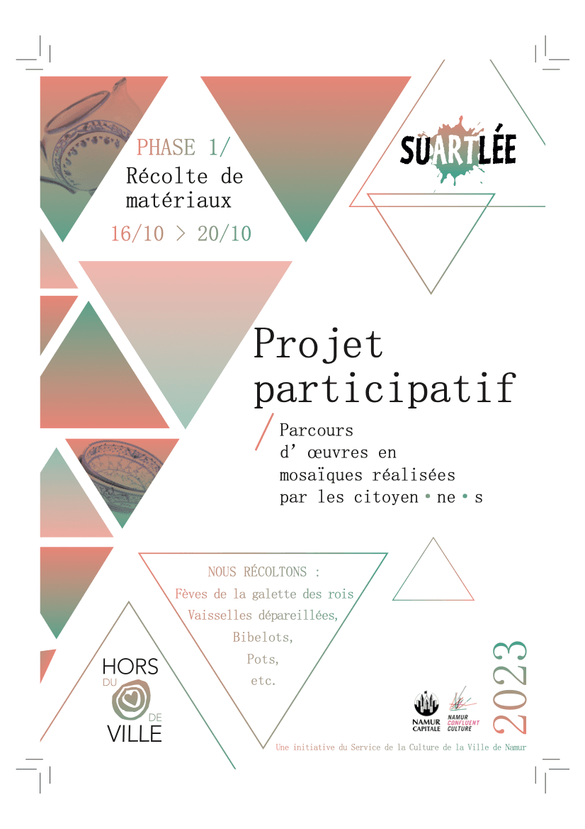 Affiche SuArtLee Phase 1 — collecte de matériaux