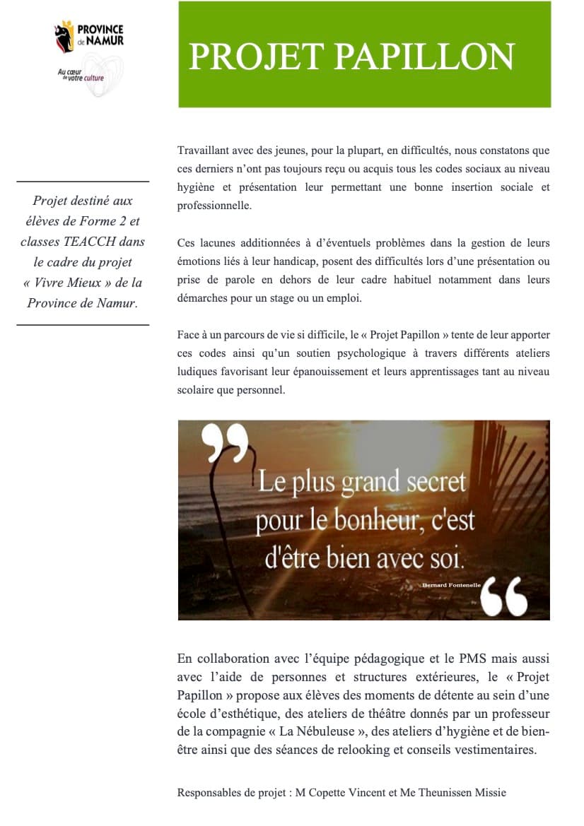 Affiche Projet Papillon